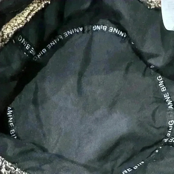 Anine Bing Wool Tan and Black Bucket Hat - Size M/L - Picture 4 of 8